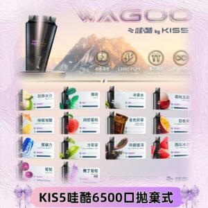 Kis5電子煙 Kiss拋棄式哇酷|WAGOO6500口一次性電子煙
