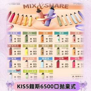 鎧斯KIS5一次性 6500口磁吸式 自由混搭拋棄式電子煙#18個口味#